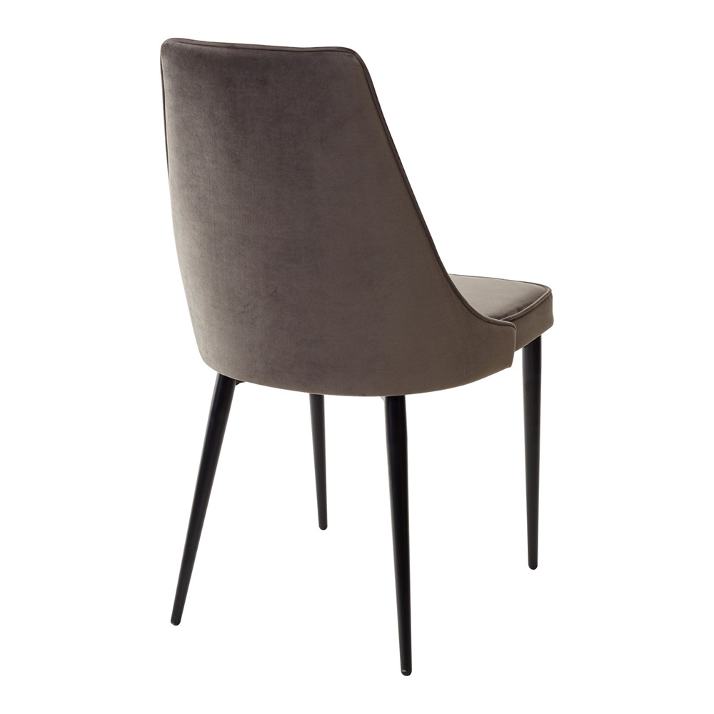 Стул кухонный с мягким сидением серый с обивкой из велюра (арт 11865) - Фото 1