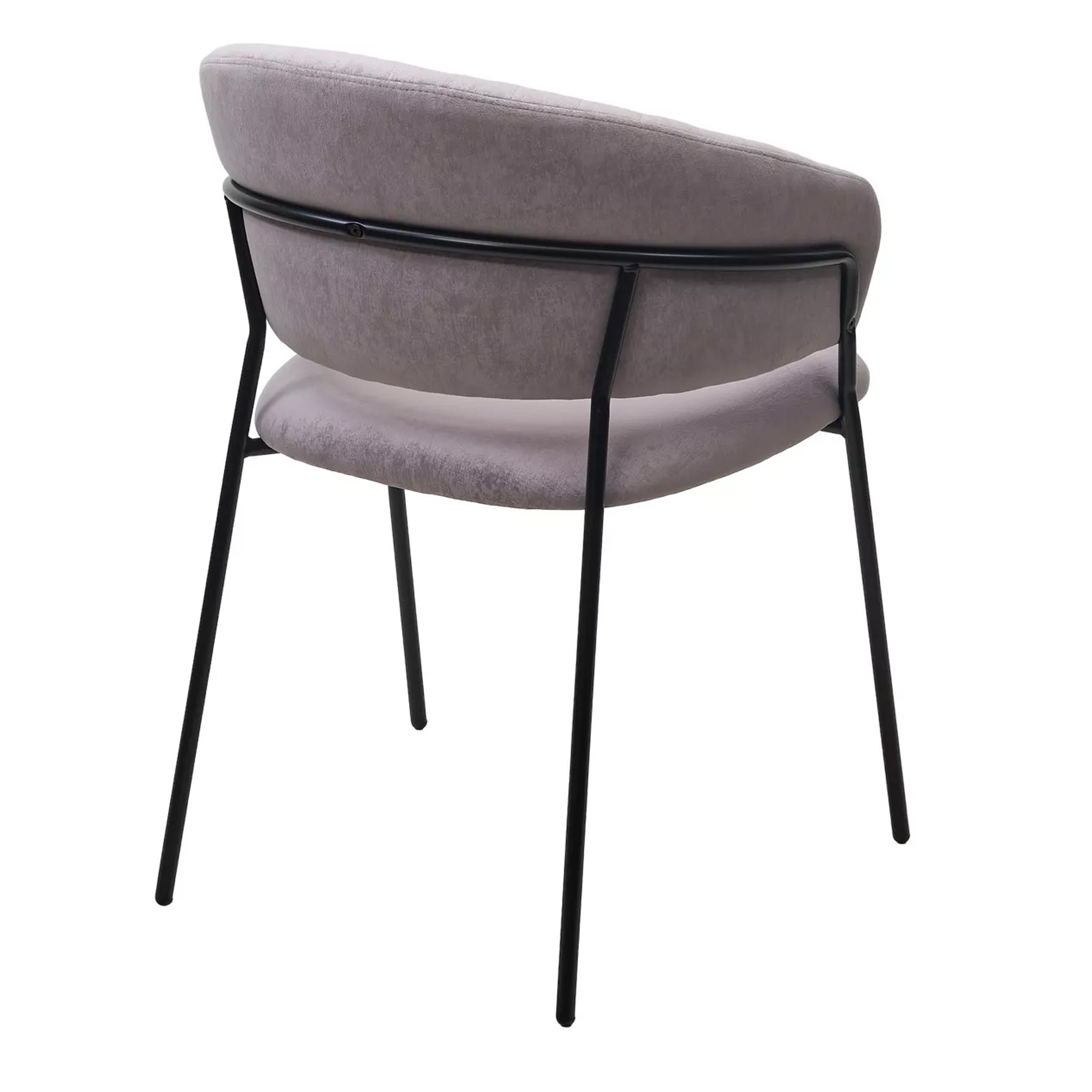 Стул интерьерный мягкий с подлокотниками фиолетовый (арт 33614) - Фото 1