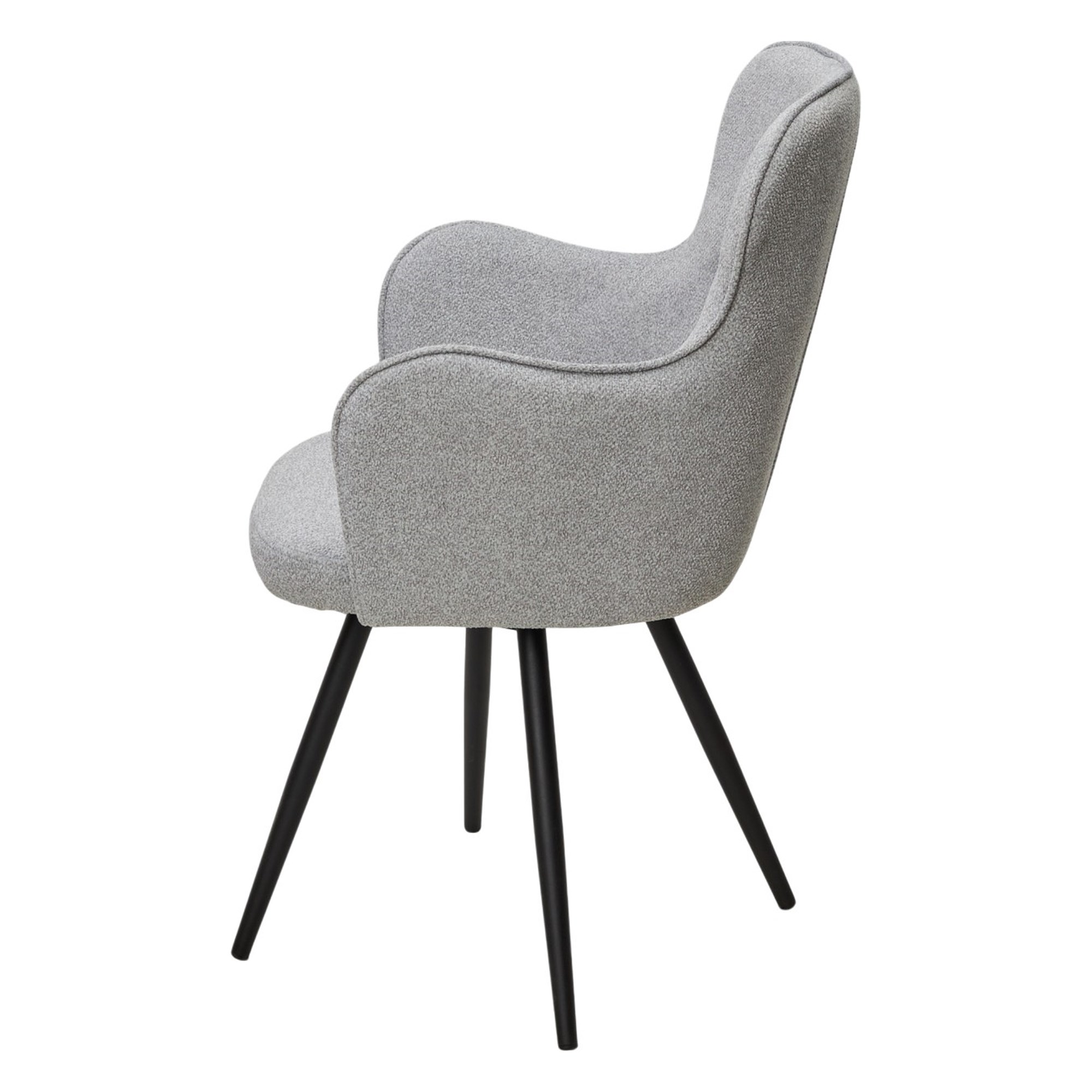 Стул мягкий с подлокотниками серый (арт 34994) - Фото 1