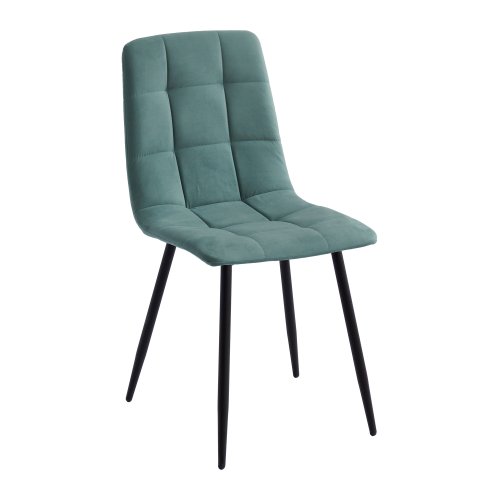 Стул с металлическими ножками ножки черные мягкий зеленый (арт 7400) - Фото 2