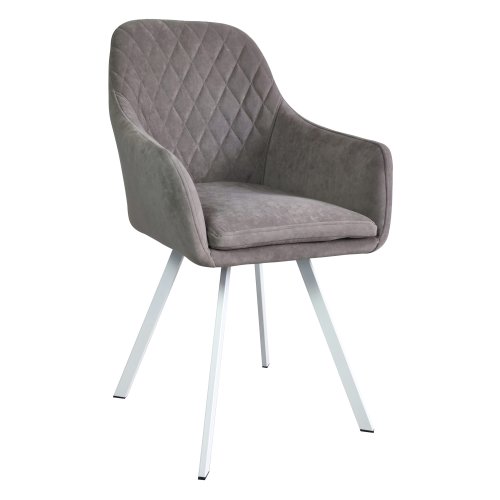 Полукресло с белыми ножками с подлокотниками (арт 29528) - Фото 2