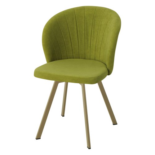 Стул мягкий зеленый из велюра (арт 22512) - Фото 2