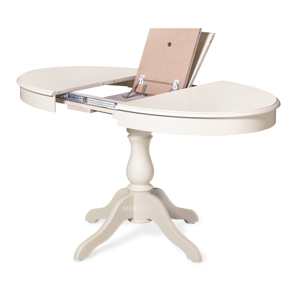 Обеденный стол раздвижной деревянный кремовый классический (арт 5179) - Фото 1