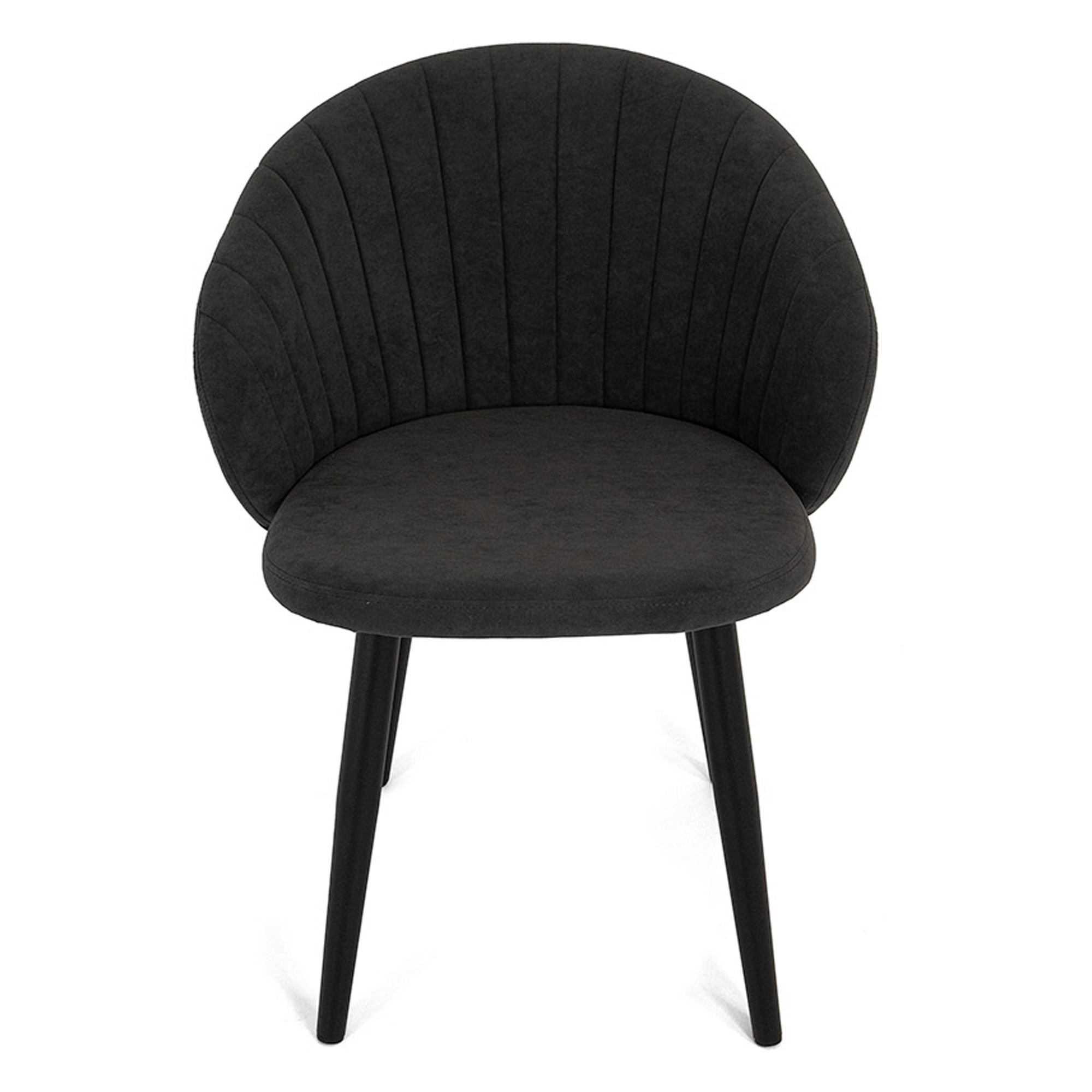 Стул на металлокаркасе мягкий коричневый из велюра (арт 23324) - Фото 1