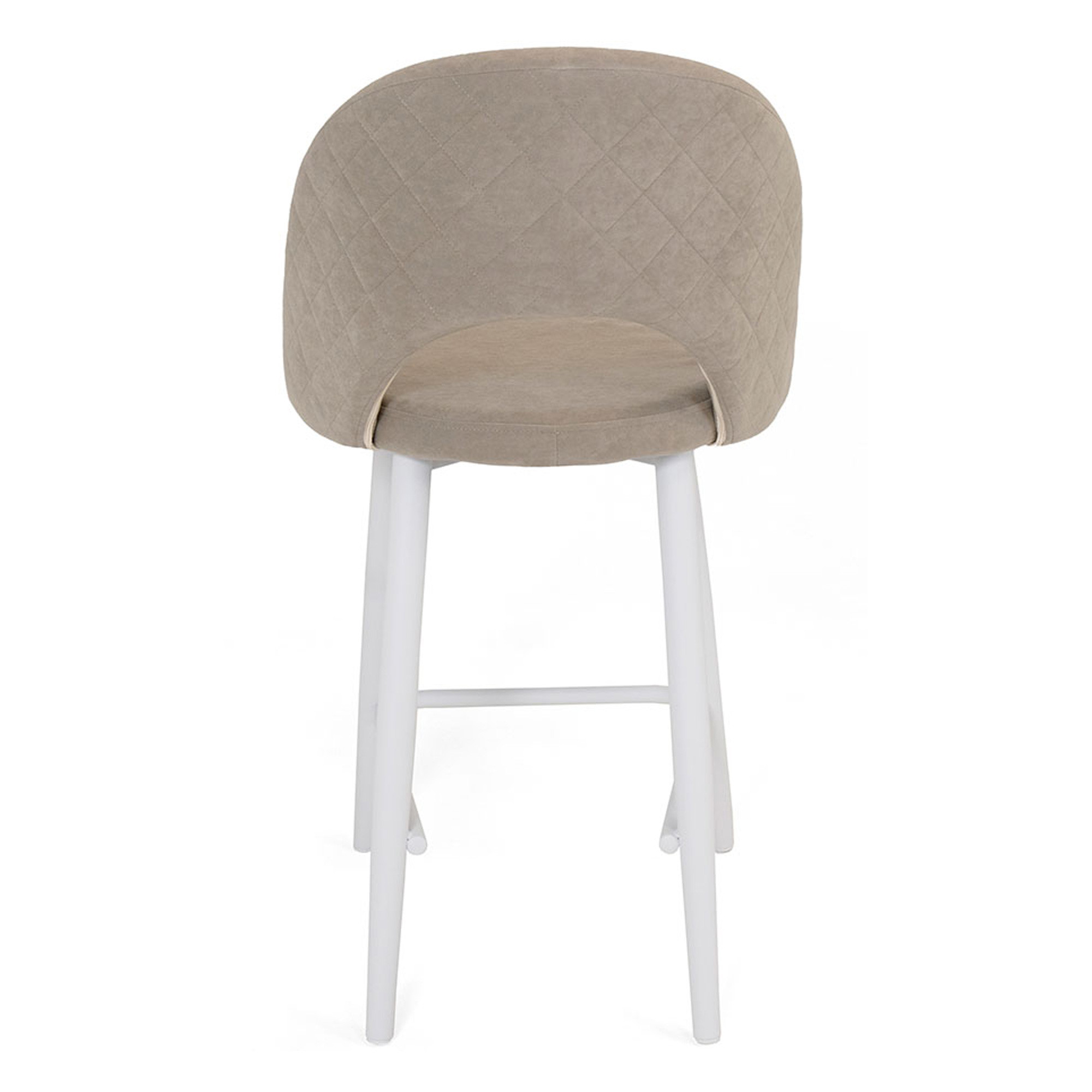 Полубарный стул на металлокаркасе мягкий бежевый (арт 21881) - Фото 1