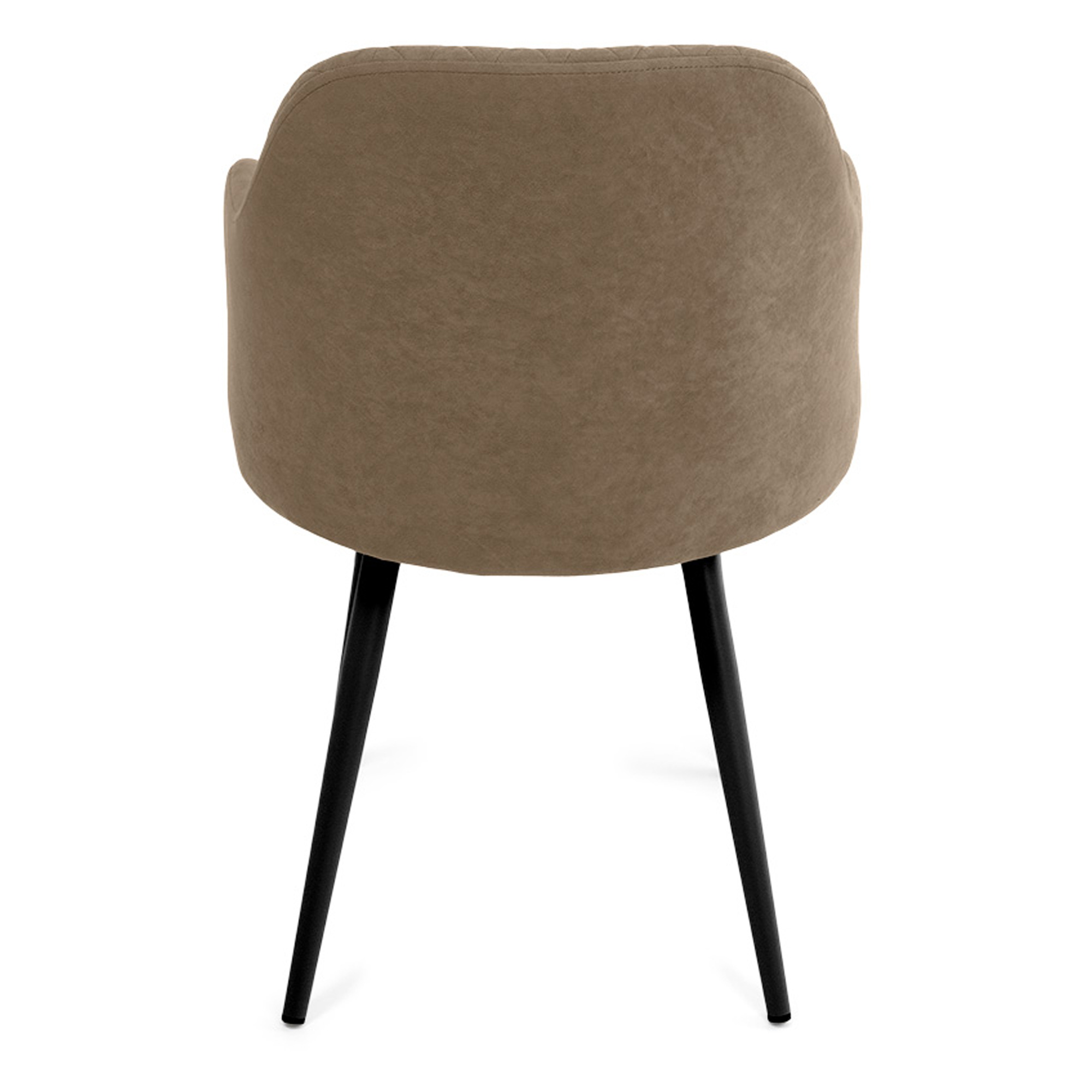 Стул-кресло с черными ножками мягкий велюровый (арт 27344) - Фото 1