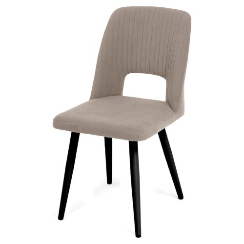 Стул с мягким сидением бежевый велюровый (арт 19802) - Фото 2