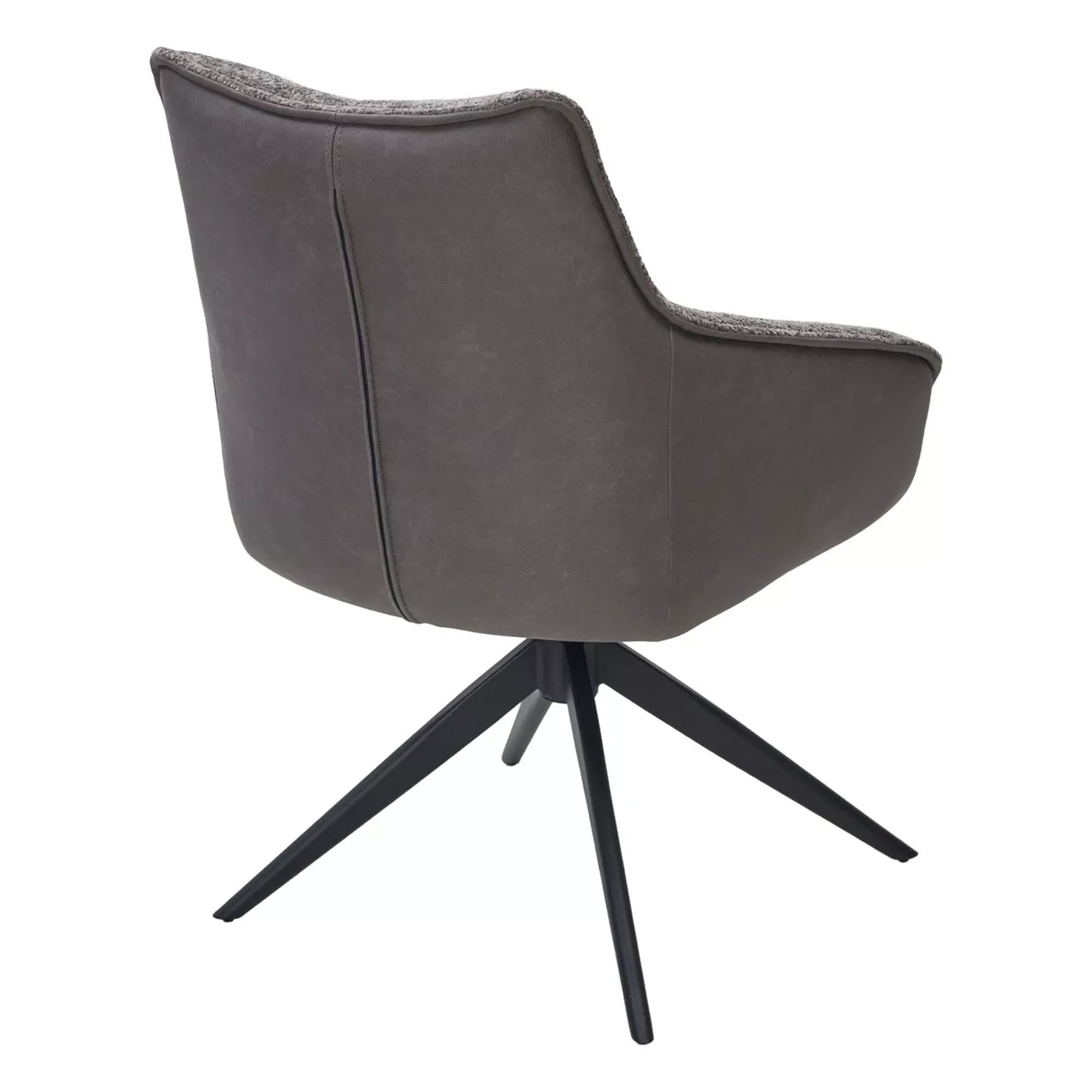 Полукресло на металлическом каркасе серое (арт 33921) - Фото 1