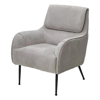 Полукресло ножки черные серое современное (арт 33972) - Фото 2