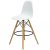 Барный стул дизайнерский деревянный белый пластиковый eames (арт 2312)