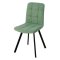 Стул для кухни с черными ножками зеленый велюровый (арт 18697)