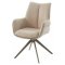 Стул-кресло с мягким сидением с подлокотниками бежевый (арт 35515)