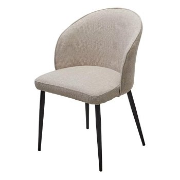 Стул для кухни с черными ножками белый (арт 33727) - Фото 2