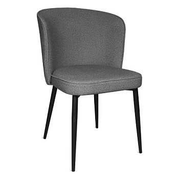 Стул с черными ножками мягкий серый (арт 33865) - Фото 2