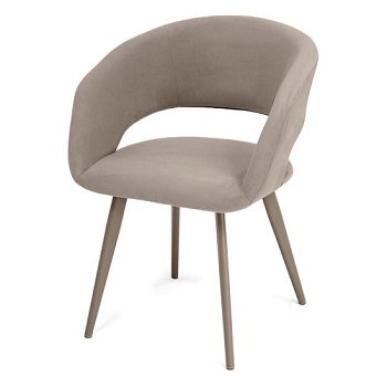 Стул мягкий слоновая кость велюровый (арт 33605) - Фото 2