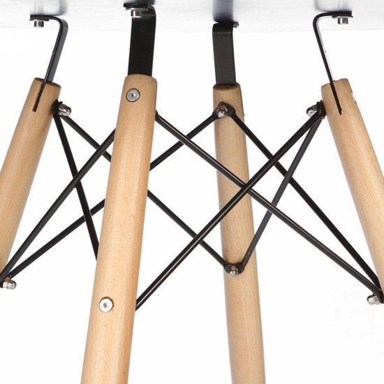 Стол обеденный дизайнерский черный круглый D-80 см eames (арт 16408) Фото 3