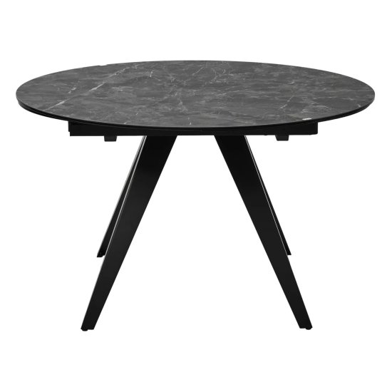 Стол обеденный раскладной круглый керамический серый (арт 33337) Фото 8