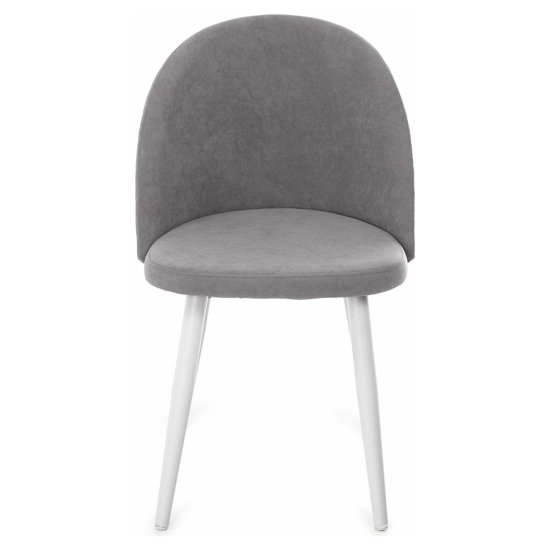 Стул с металлическими ножками серый велюровый (арт 20283) Фото 5
