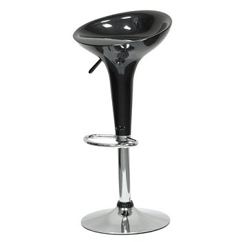 Стул барный черный пластиковый регулируемый (арт 6435) - Фото 2