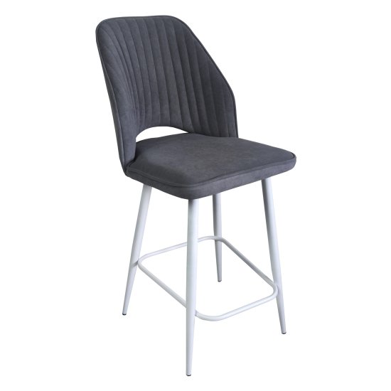 Полубарный стул на металлокаркасе серый (арт 31981) Фото 1