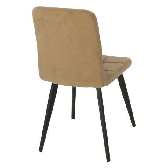 Стул с черными ножками мягкий из велюра (арт 33956) Фото 2