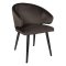 Стул черный из бархата современный (арт 16284)