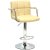 Стул барный мягкий с подлокотниками бежевый крутящийся (арт 5861)