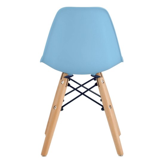 Стул дизайнерский деревянный голубой eames (арт 29396) Фото 4