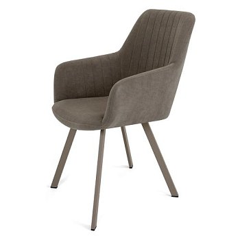 Стул мягкий слоновая кость из велюра (арт 22252) - Фото 2