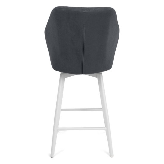 Стул барный мягкий серый велюровый (арт 35428) Фото 6