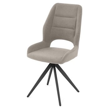 Стул кухонный с мягким сидением кремовый из велюра (арт 35530) - Фото 2