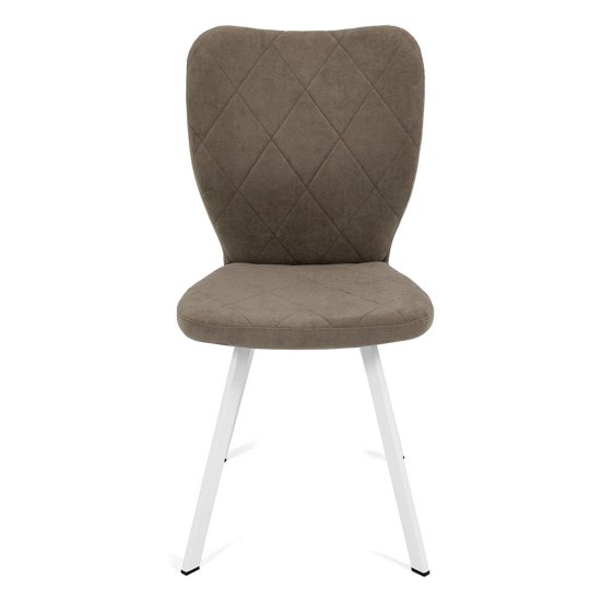 Стул обеденный бежевый из велюра (арт 23601) Фото 2