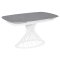 Стол раскладной из керамогранита серый 140 см (арт 35183)