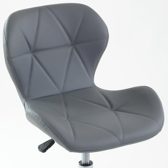 Стул на металлокаркасе хромированный мягкий серый (арт 14985) Фото 4