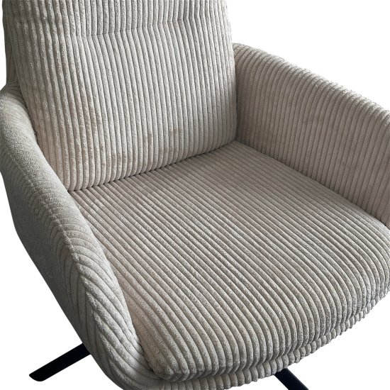 Стул на металлокаркасе мягкий с подлокотниками белый (арт 35003) Фото 4