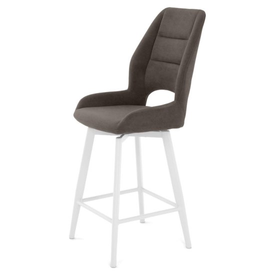 Стул полубарный на металлокаркасе мягкий из велюра (арт 35535) Фото 4