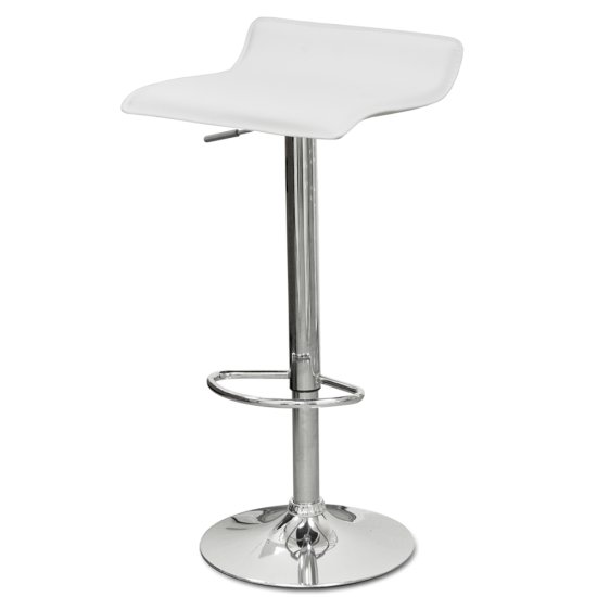 Стул барный ножки хром белый регулируемый современный (арт 5457) Фото 1