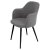 Стул обеденный металлический серый велюровый (арт 27340)