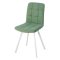 Стул на металлическом каркасе зеленый велюровый (арт 18669)