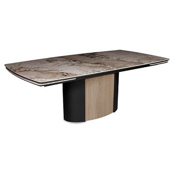 Кухонный стол с керамической столешницей на одной ножке (арт 35524) - Фото 2