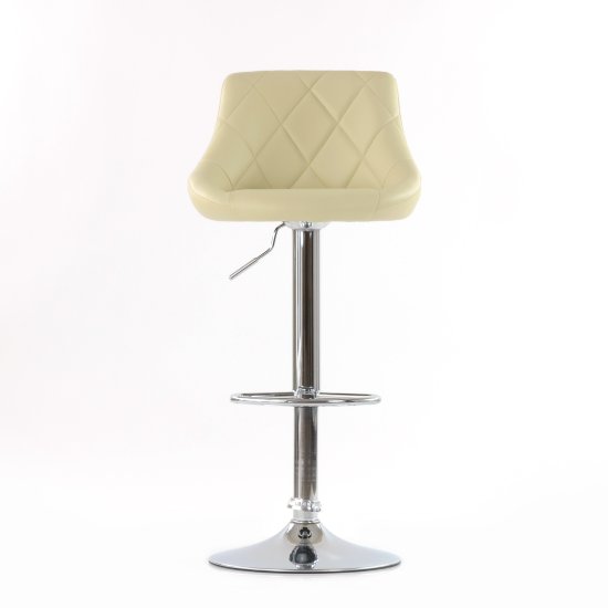 Барный стул мягкий бежевый регулируемый (арт 5976) Фото 2