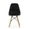 Стул для кухни мягкий черный с обивкой из экокожи eames (арт 5268)