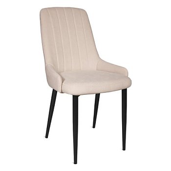 Стул кухонный мягкий бежевый из бархата (арт 32980) - Фото 2