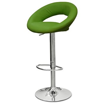 Стул барный мягкий зеленый с обивкой из экокожи (арт 5546) - Фото 2