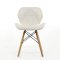 Стул дизайнерский деревянный мягкий белый в стиле eames (арт 5628)