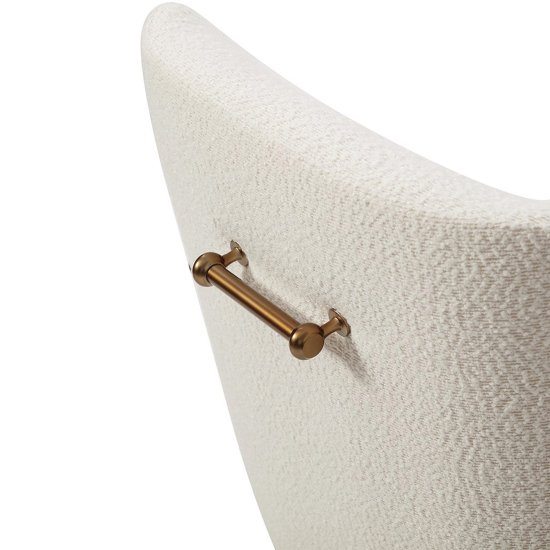 Полукресло дизайнерское мягкое с подлокотниками белое (арт 28927) Фото 9