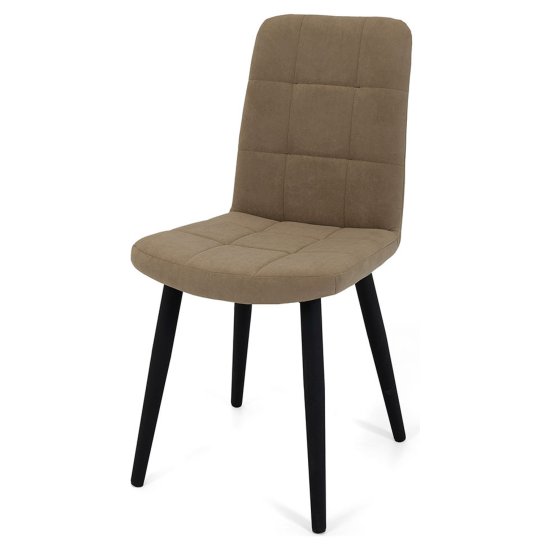 Стул с черными ножками мягкий из велюра (арт 18438) Фото 3