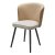 Стул с черными ножками мягкий бежевый (арт 33637)