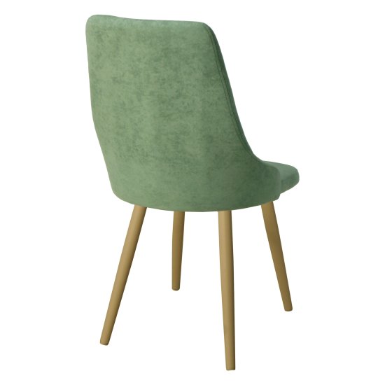 Стул мягкий зеленый из велюра современный (арт 22886) Фото 2