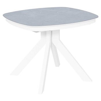 Обеденный стол овальный с керамической столешницей под мрамор (арт 35237) - Фото 2
